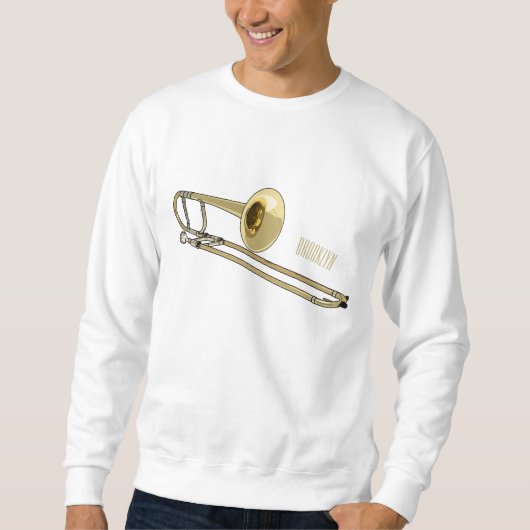 Trombone-Cartoon Sweatshirt (Vorderseite)