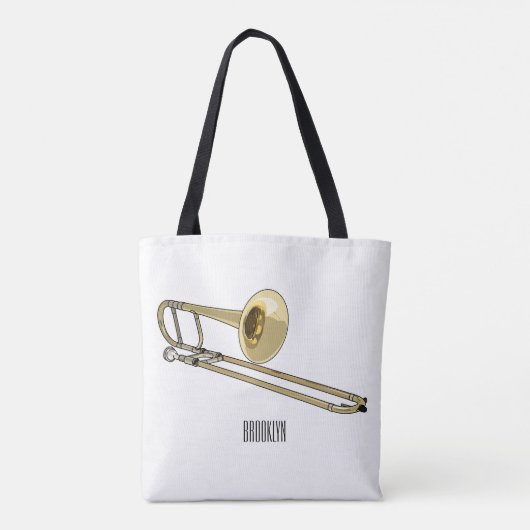 Trombone-Cartoon Tasche (Rückseite)