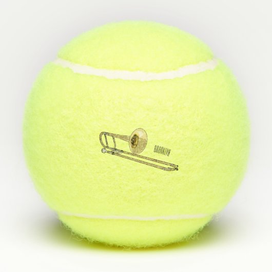 Trombone-Cartoon Tennisbälle (Rückseite)