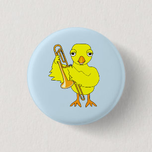 Trombone Chick Button