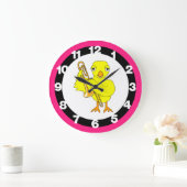 Trombone Chick Große Wanduhr (Zuhause)