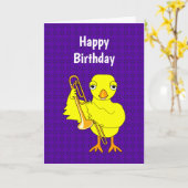 Trombone Chick Karte (Gelbe Blume)