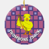 Trombone Chick Keramik Ornament (Hinten)
