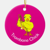Trombone Chick Keramik Ornament (Vorne)