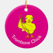 Trombone Chick Keramik Ornament (Hinten)
