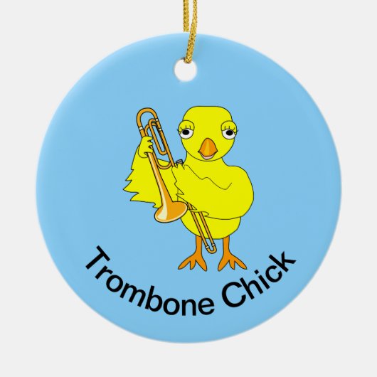 Trombone Chick Keramik Ornament (Vorne)