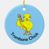 Trombone Chick Keramik Ornament (Hinten)