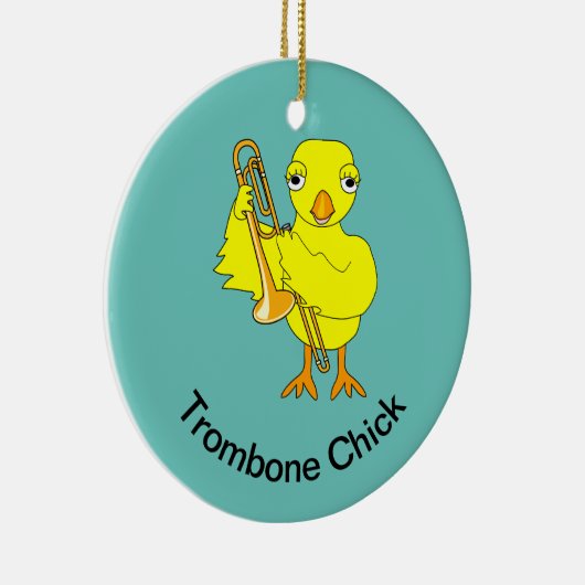 Trombone Chick Keramik Ornament (Rechts)