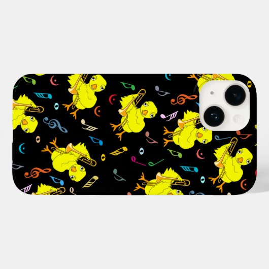 Trombone Chick Musiknoten Case-Mate iPhone Hülle (Rückseite (Horizontal))