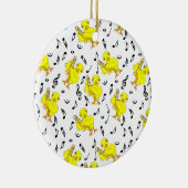 Trombone Chick Musiknoten Keramik Ornament (Rechts)