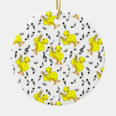 Trombone Chick Musiknoten Keramik Ornament (Vorne)