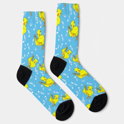 Trombone Chick Musiknoten Socken (Rechts)
