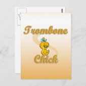 Trombone Chick Postkarte (Vorne/Hinten)