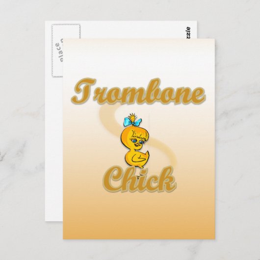 Trombone Chick Postkarte (Vorne/Hinten)