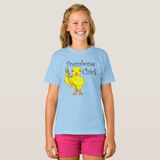 Trombone-Chick-Text T-Shirt (Vorne ganz)