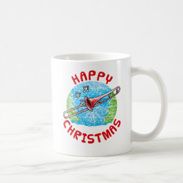 Trombone Christmas Brass Musician Music Teacher Kaffeetasse