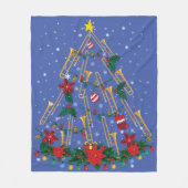 Trombone Christmas Tree Ornaments Funny Music Band Fleecedecke (Vorderseite)