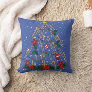 Trombone Christmas Tree Ornaments Funny Music Band Kissen