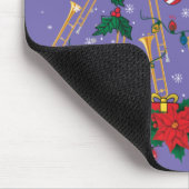 Trombone Christmas Tree Ornaments Funny Music Band Mousepad (Ecke)