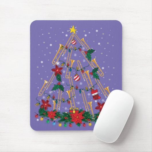 Trombone Christmas Tree Ornaments Funny Music Band Mousepad (Mit Mouse)