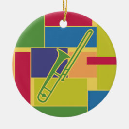 Trombone Colorblocks Verzierung Keramik Ornament