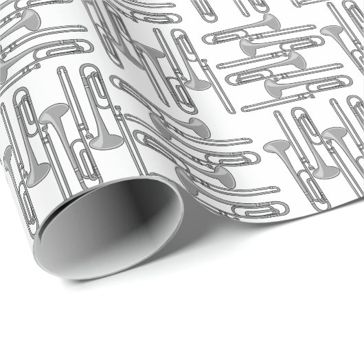 Trombone Crosshatch Geschenkpapier (Rolleneckpunkt)