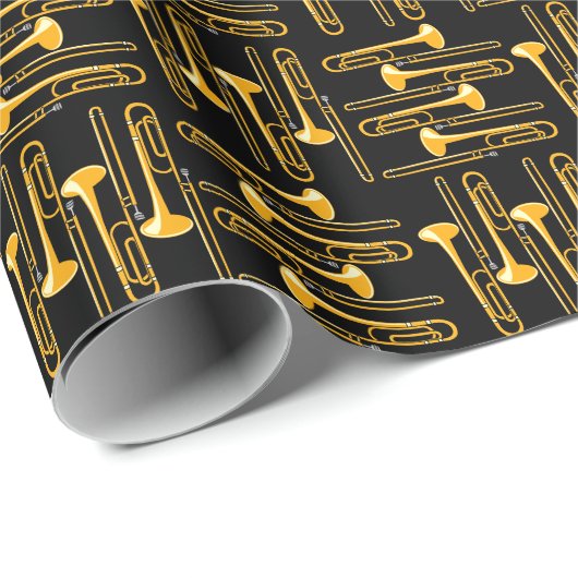 Trombone Crosshatch Geschenkpapier (Rolleneckpunkt)
