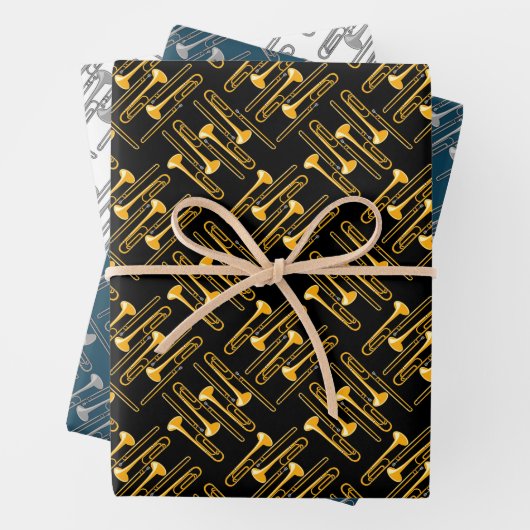 Trombone Crosshatch Geschenkpapier Set (Beispiel)