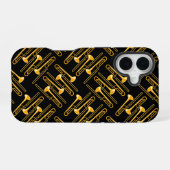 Trombone Crosshatch iPhone 16 Hülle (Rückseite (Horizontal))