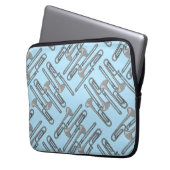 Trombone Crosshatch Laptopschutzhülle (Vorderseite Links)