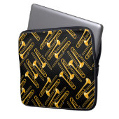 Trombone Crosshatch Laptopschutzhülle (Vorderseite Links)