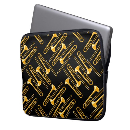 Trombone Crosshatch Laptopschutzhülle (Vorderseite Links)