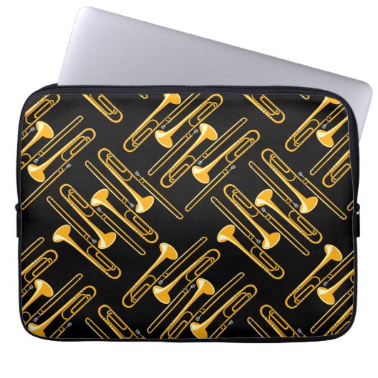 Trombone Crosshatch Laptopschutzhülle (Vorderseite)