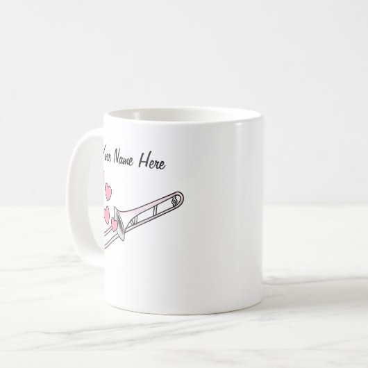 Trombone Custom Wedding Tasse Brass Musiker (Vorderseite Links)