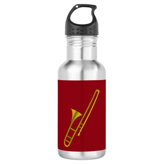 Trombone-Darstellung Edelstahlflasche (Vorderseite)