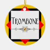 Trombone-Dekorationslinie Keramik Ornament (Vorne)