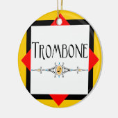 Trombone-Dekorationslinie Keramik Ornament (Links)