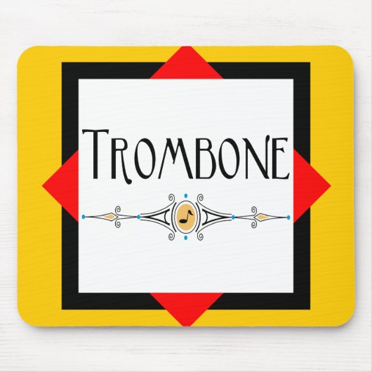 Trombone-Dekorationslinie Mousepad (Vorne)