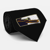 Trombone-dunkles Hintergrund-Grafikdesign Krawatte (Gerollt)