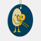 Trombone Egghead Keramik Ornament (Rechts)