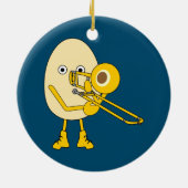 Trombone Egghead Keramik Ornament (Hinten)