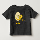 Trombone Egghead Kleinkind T-shirt (Vorderseite)