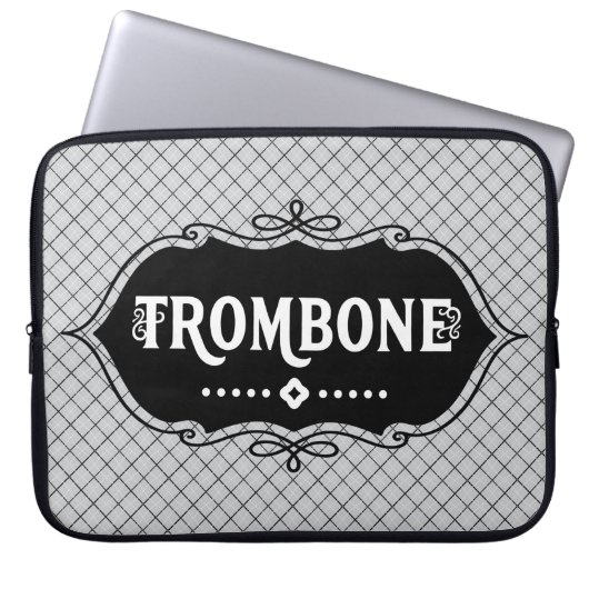Trombone-Emblem Laptopschutzhülle (Vorderseite)