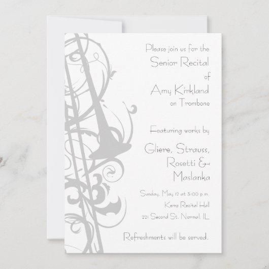 Trombone-Erwägung Einladung (Vorderseite)