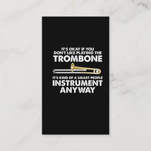 Trombone-Geschenk - intelligentes Leute Visitenkarte (Vorderseite)