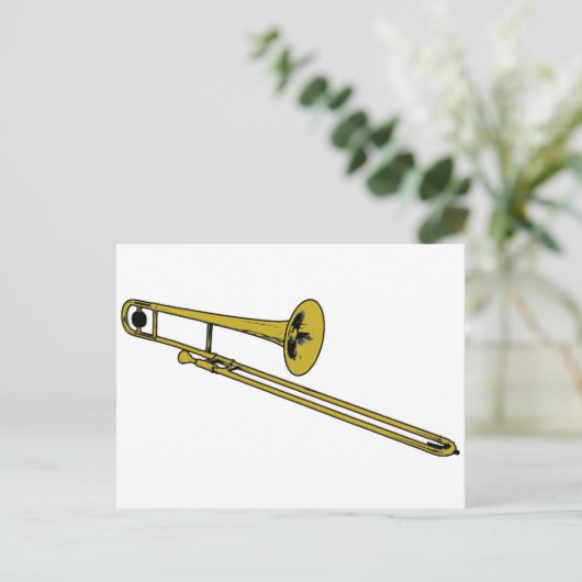 Trombone-Getriebe Postkarte (Stehend Vorderseite)