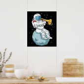 Trombone Gift Jazz Music Marching Band Trombone Poster (Küche)