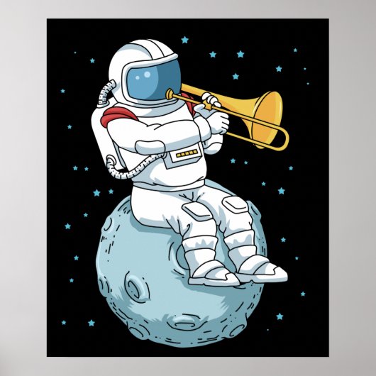 Trombone Gift Jazz Music Marching Band Trombone Poster (Vorne)