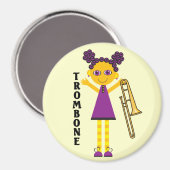 Trombone Girl Magnet (Vorderseite/Rückseite)