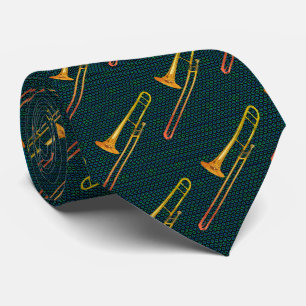 Trombone Green Neck Tie Krawatte